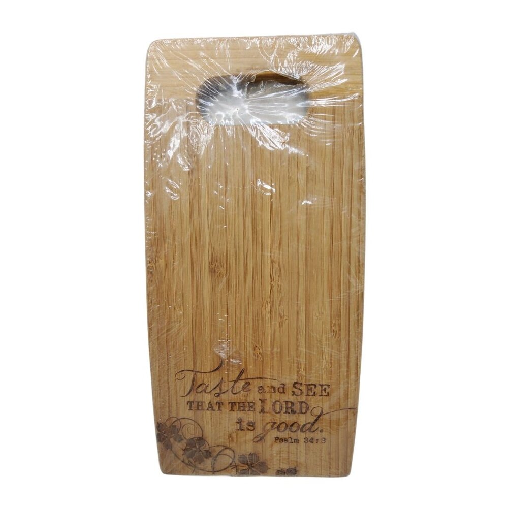 Bamboo P. Graham Dunn Bamboo Cutting Board With Handle & Scripture Design